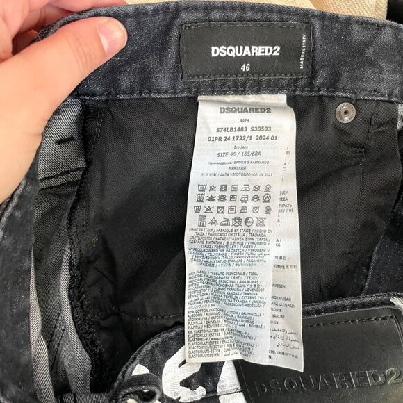 DSQUARED2 D2 Pop 80's Wash Bro Jeans Graffiti Size 46 - Picture 6 of 9